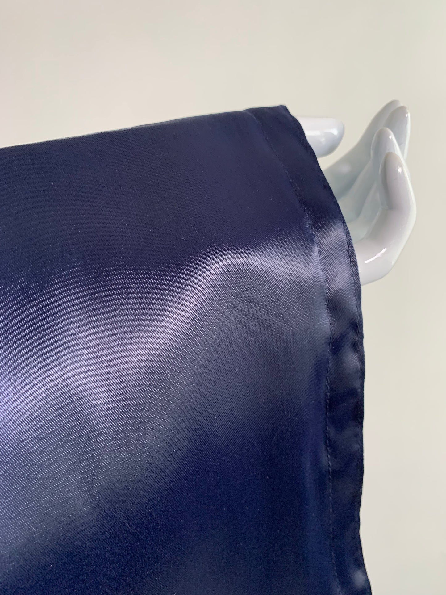 Navy Satin Sleeves