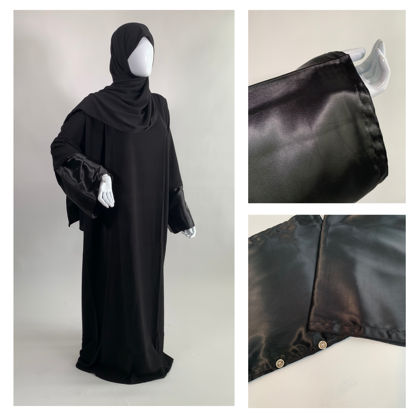 Black Satin Sleeves