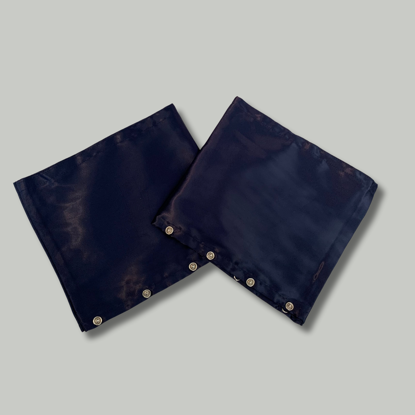 Navy Satin Sleeves