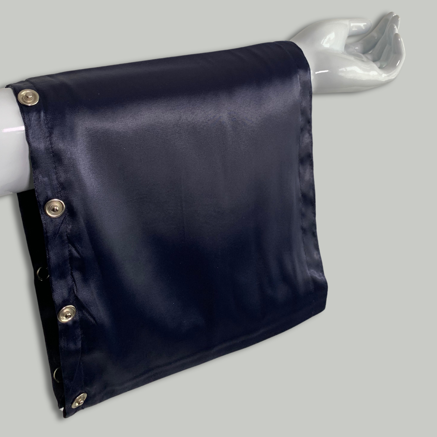 Navy Satin Sleeves